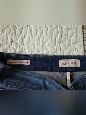 Tribal Audrey Mid-Rise Ankle Jegging in Dark Blue